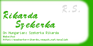 rikarda szekerka business card